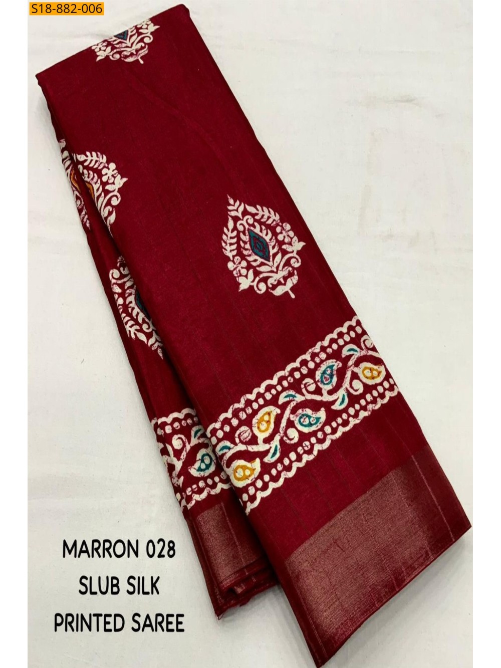 Fancy Soft Silk Slub Woven Saree