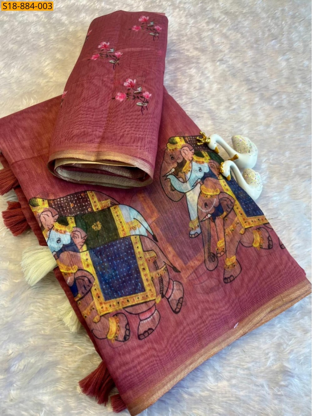 Fancy Soft Chanderi Cotton Saree