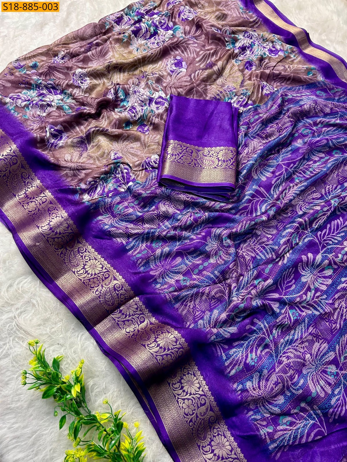 Violet Fancy Marshmellow Saree