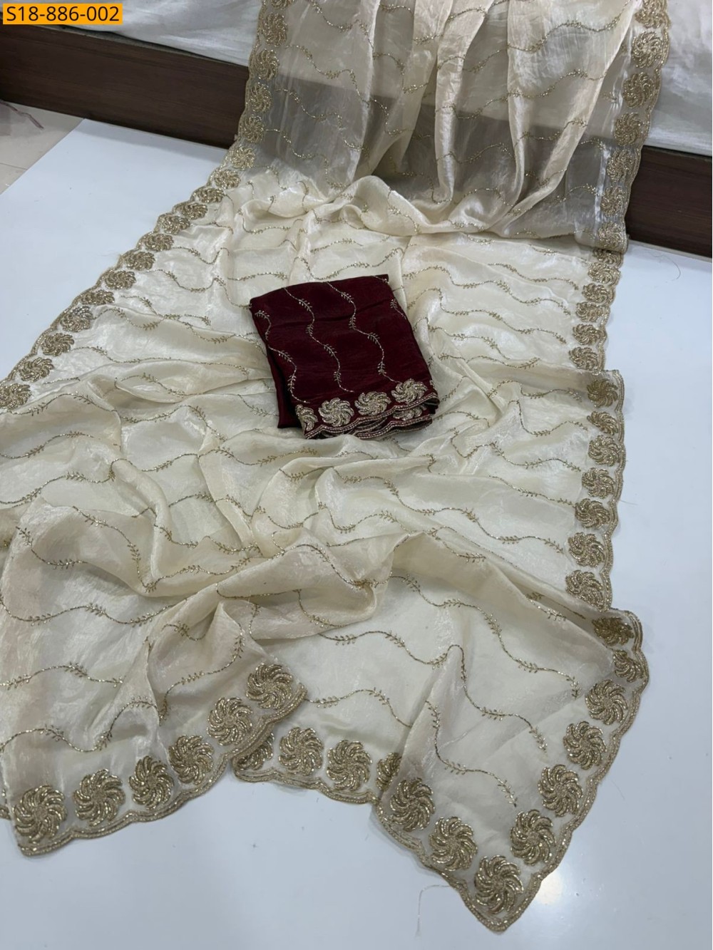 Fancy Space Satin Saree