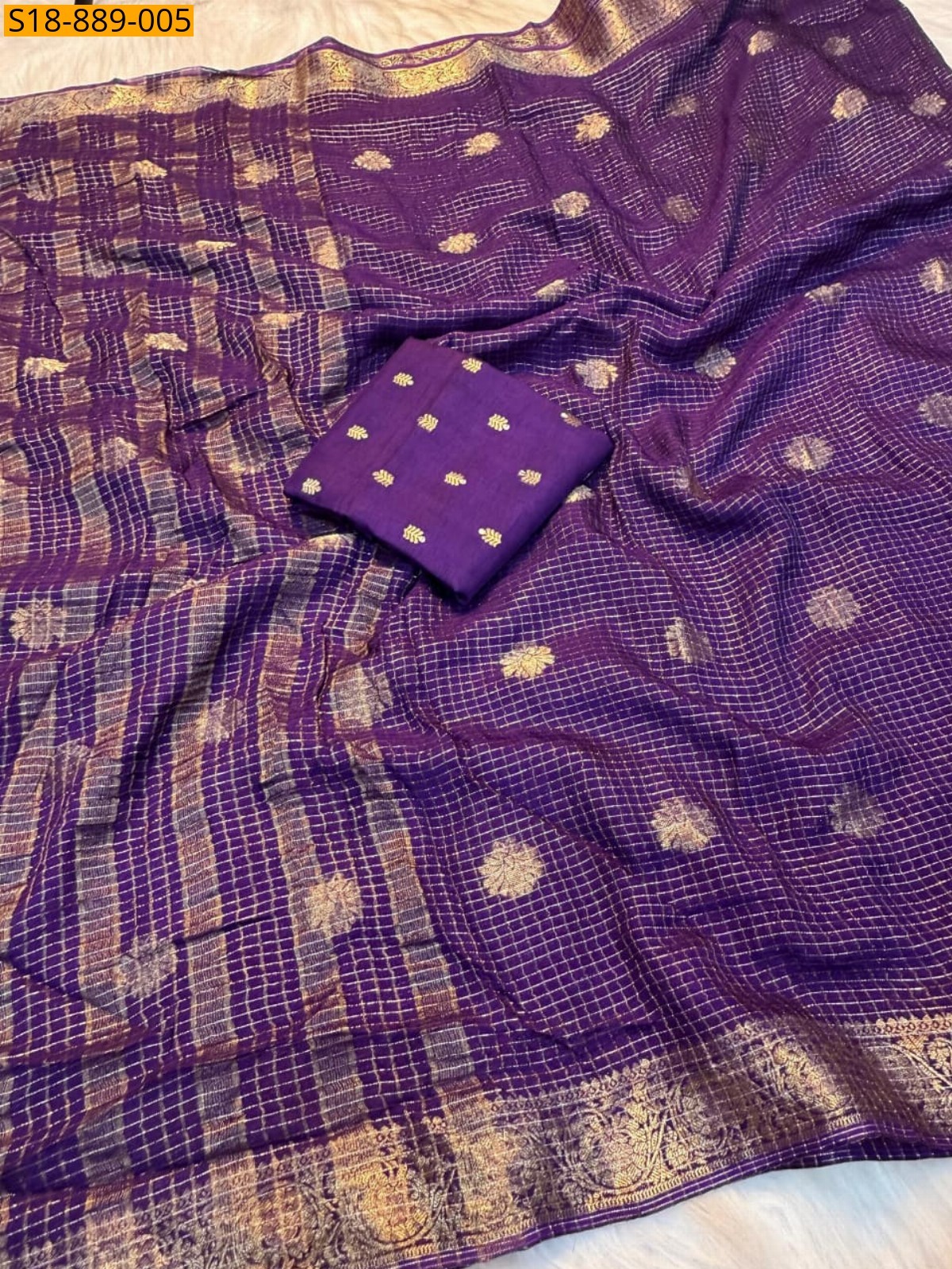 Violet Fancy soft Viscose saree