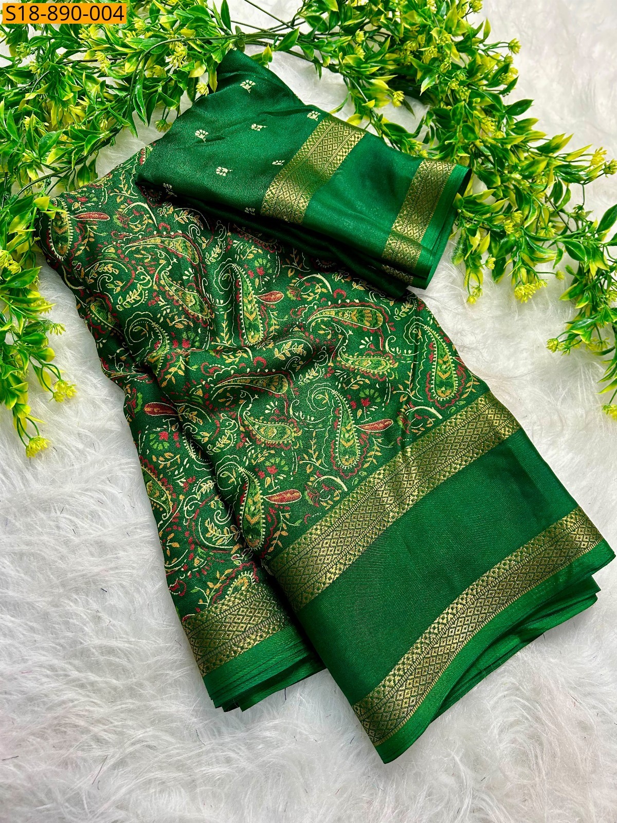 Green Fancy mass mellow saree