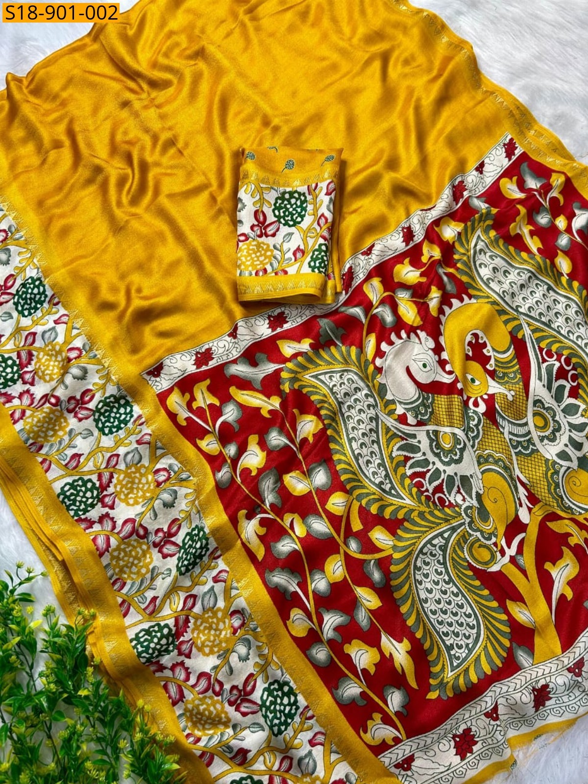 Yellow Fancy Mass mellow saree
