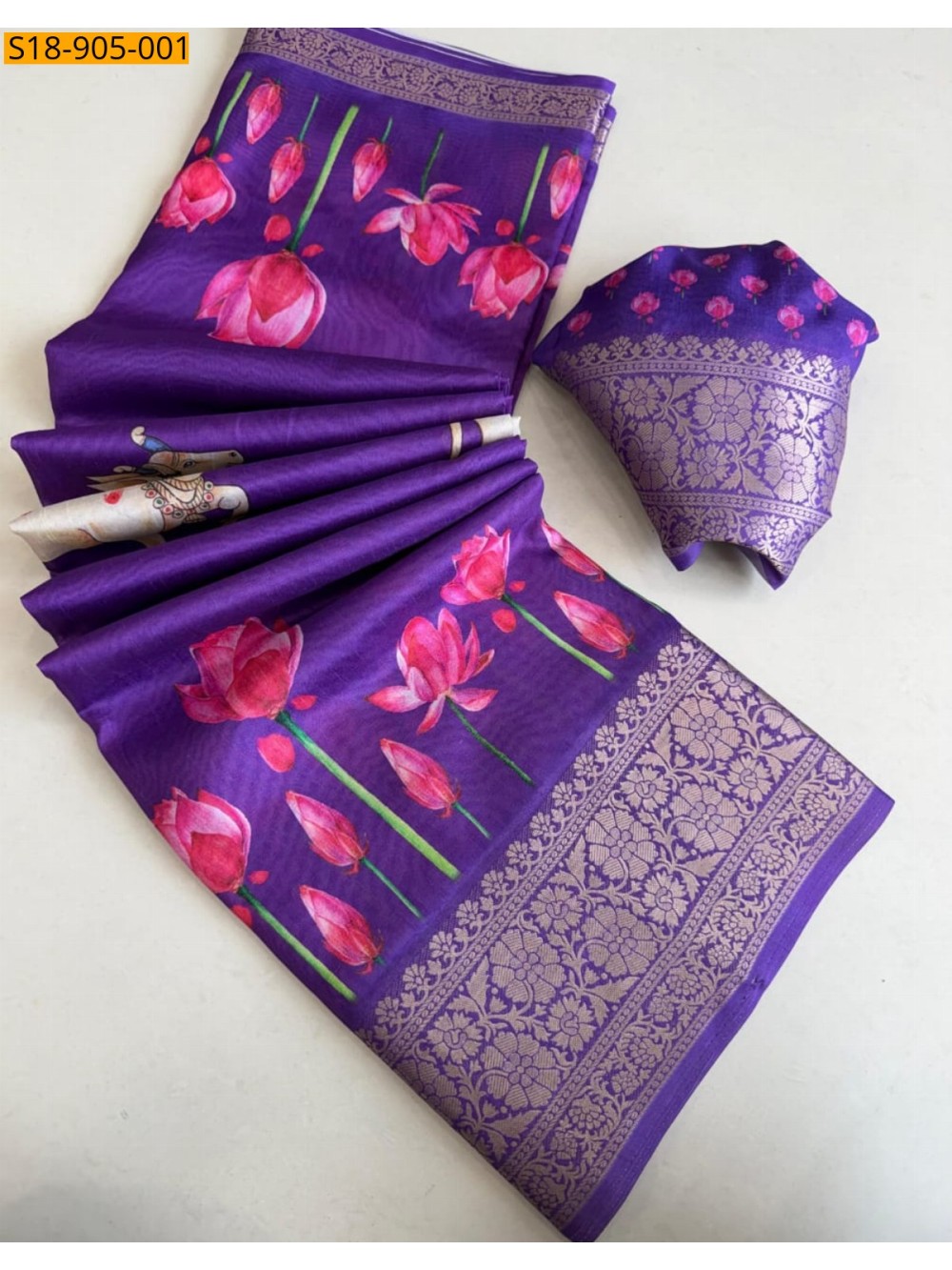 Violet Fancy Dola silk saree Violet Fancy Dola silk saree