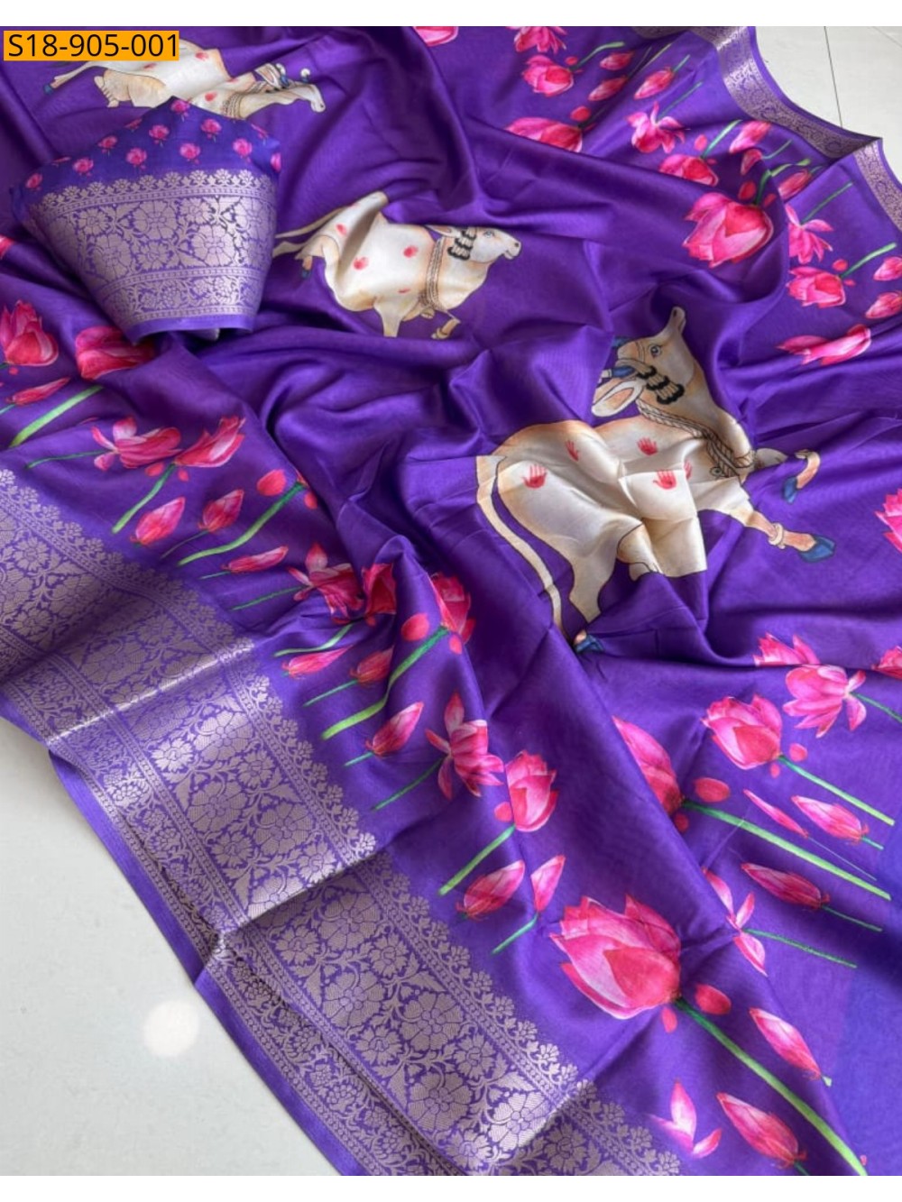 Violet Fancy Dola silk saree Violet Fancy Dola silk saree