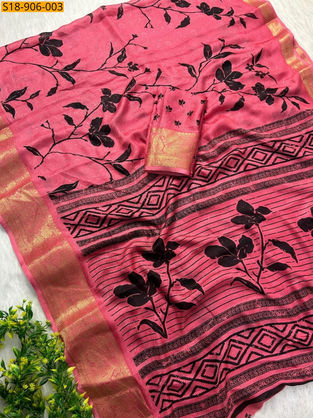 Pink Fancy marsh mellow saree