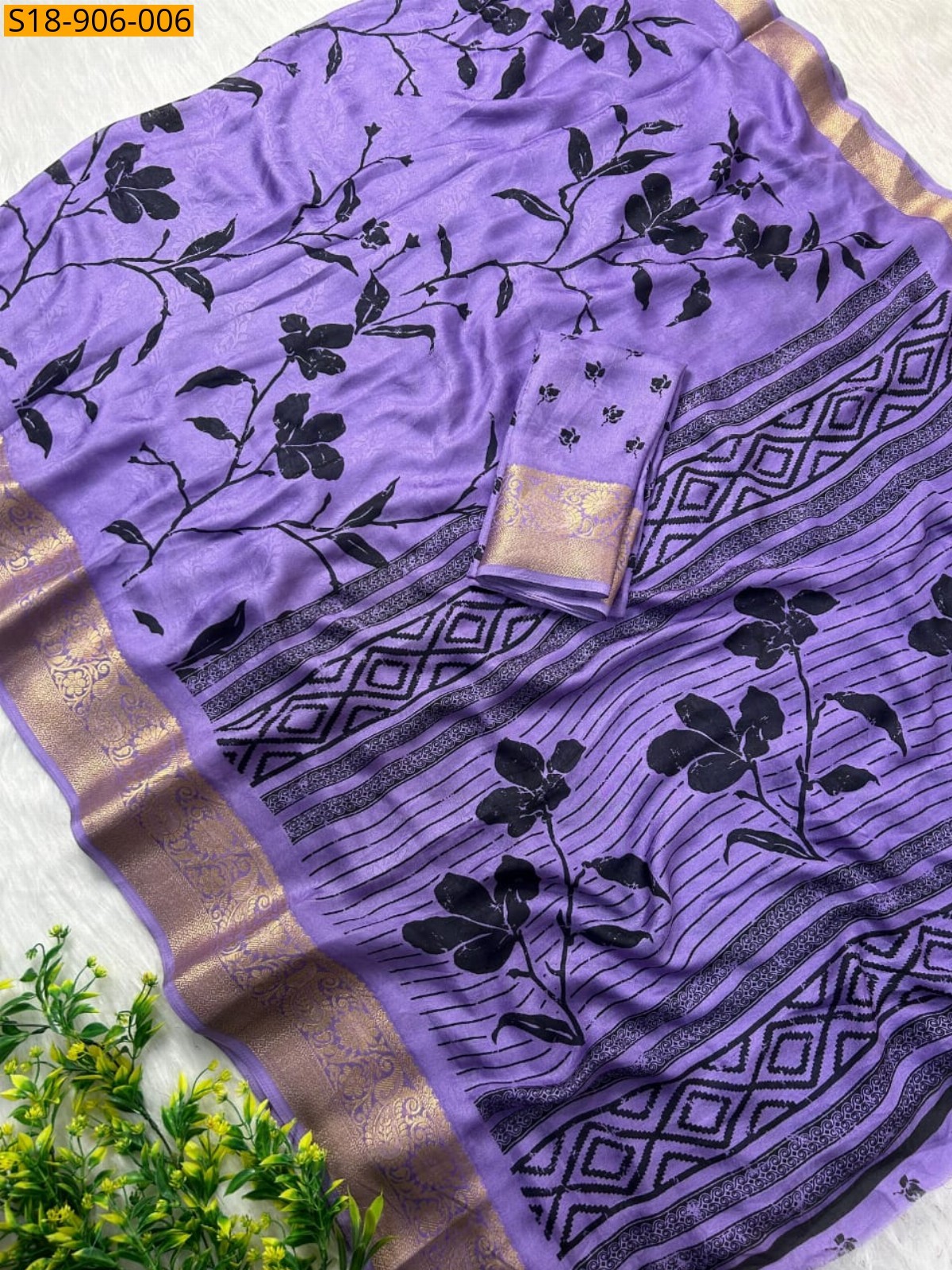Lavander Fancy marsh mellow saree