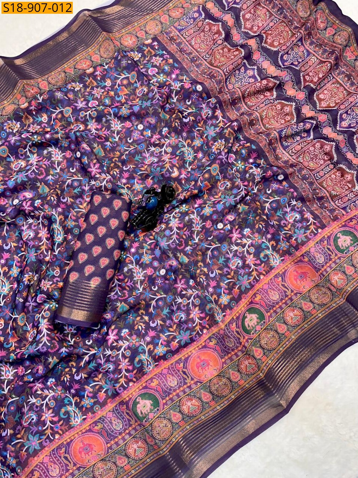 Multi Color Fancy Georgette saree