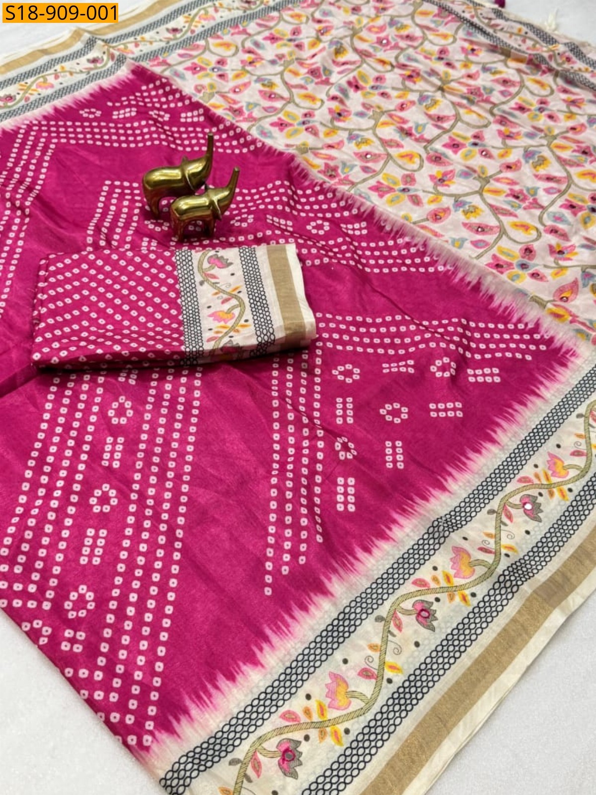 Pink Fancy Kathan Silk saree