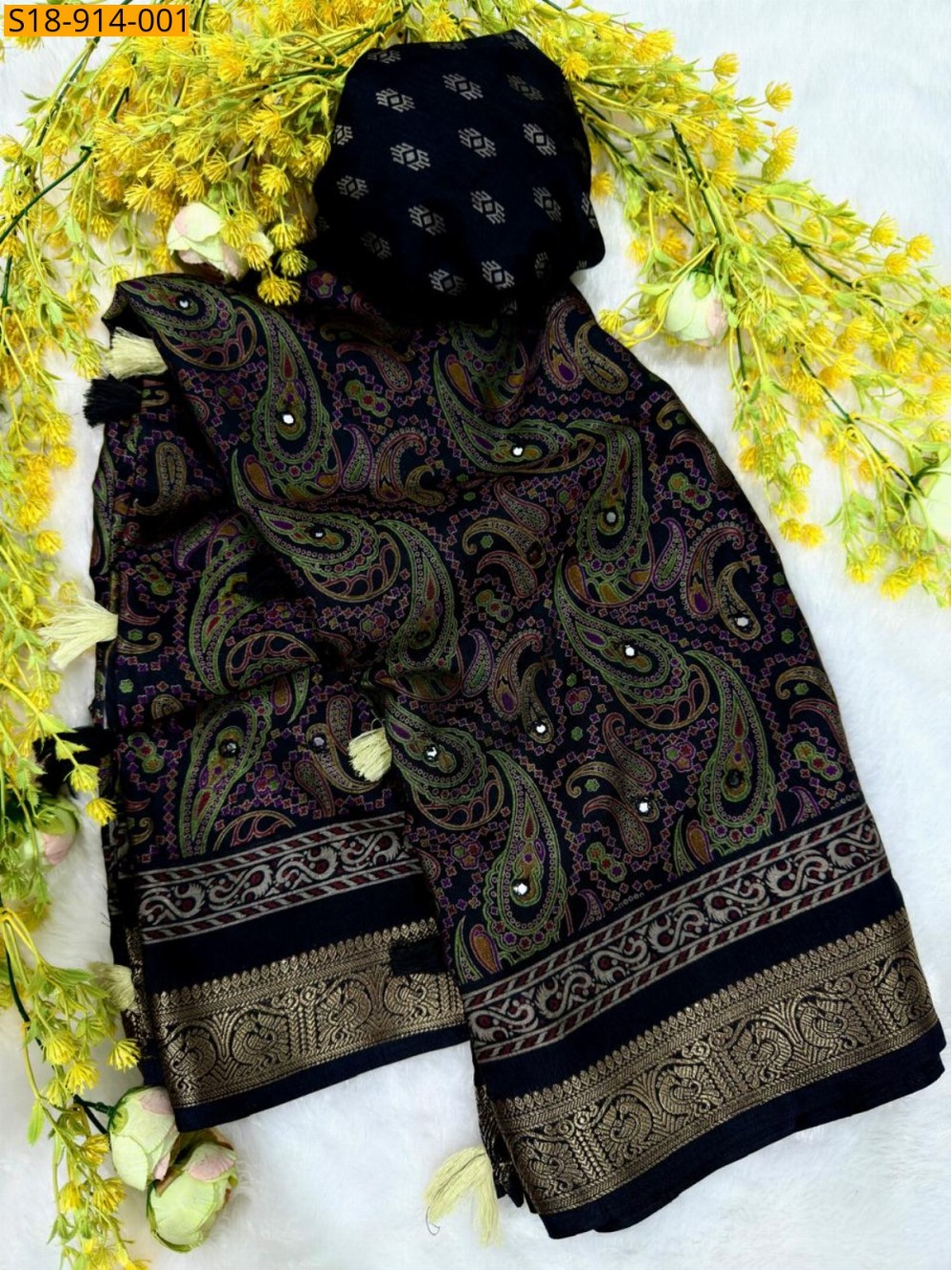 Black Fancy Crepe Silk saree Black Fancy Crepe Silk saree