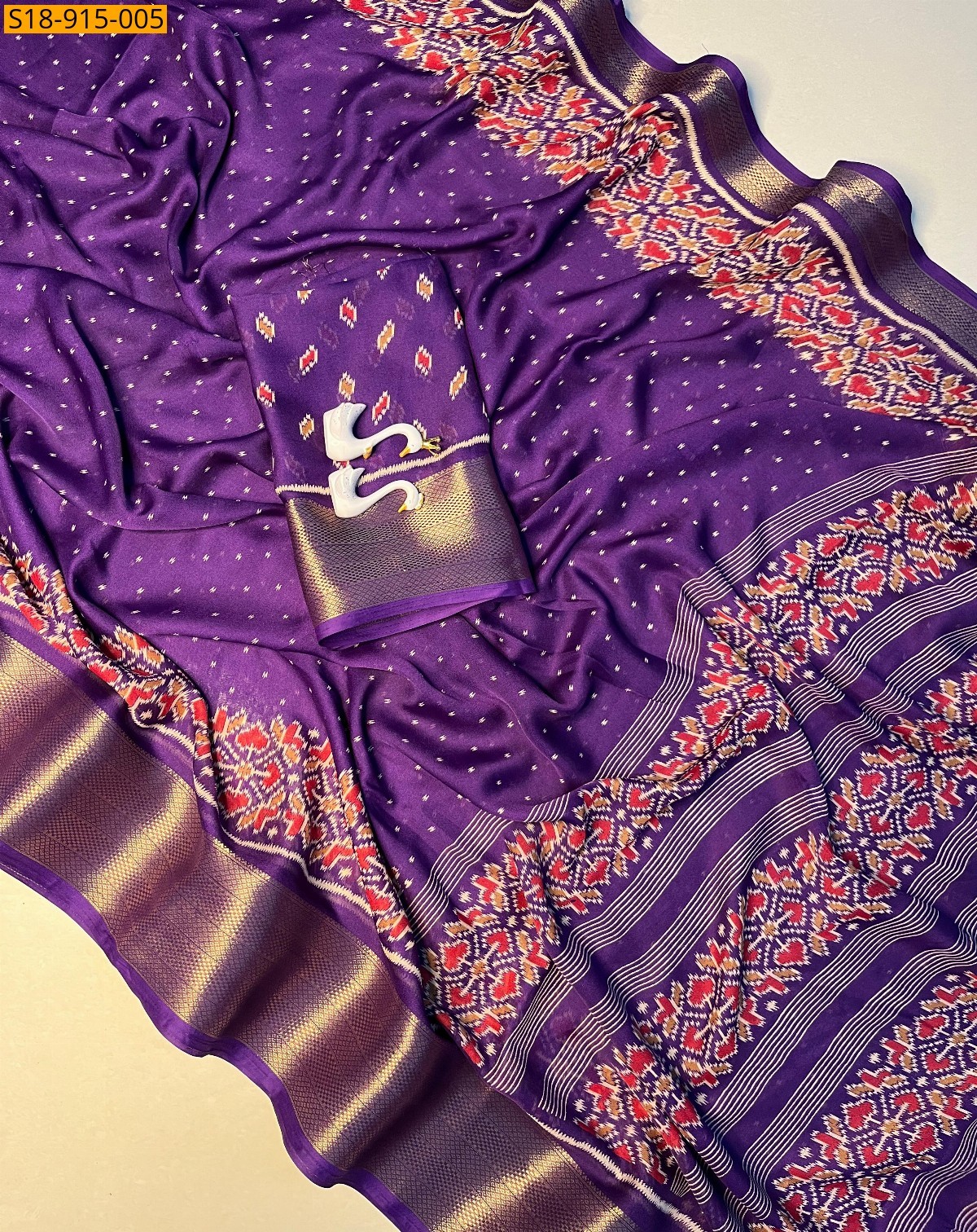 Violet Fancy marsh mellow saree