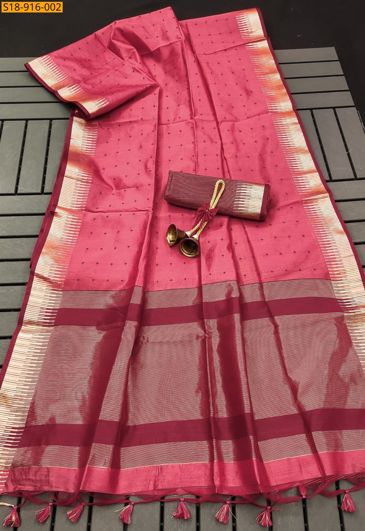 Pink Fancy  Semi Tussar Silk saree