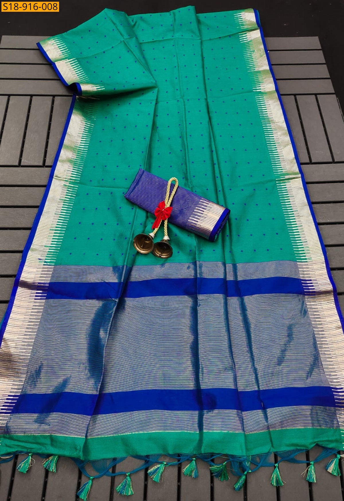 Green Fancy  Semi Tussar Silk saree