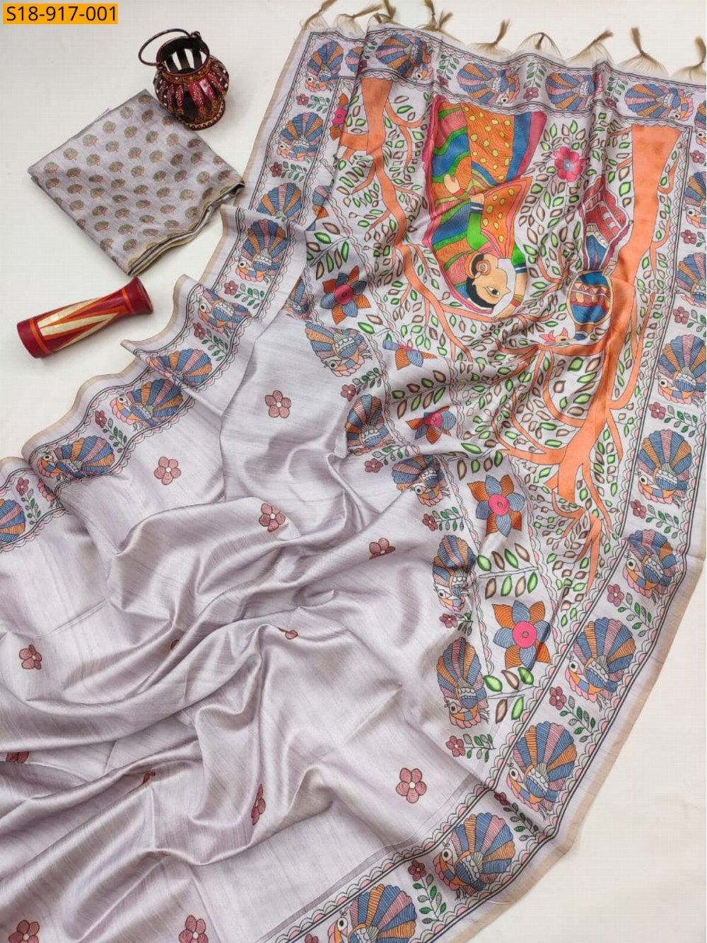 Fancy Soft Tussar Silk saree