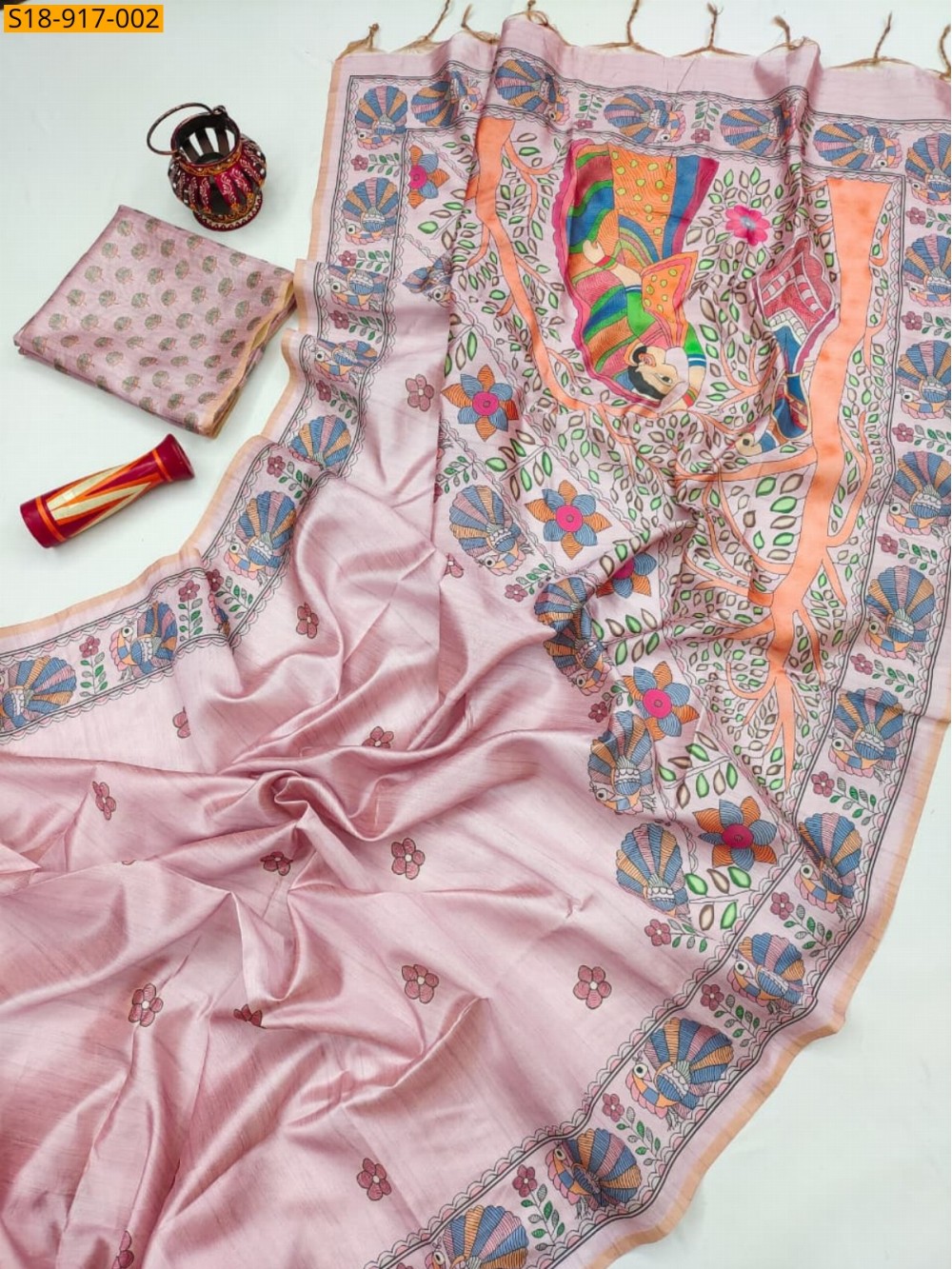Fancy Soft Tussar Silk saree