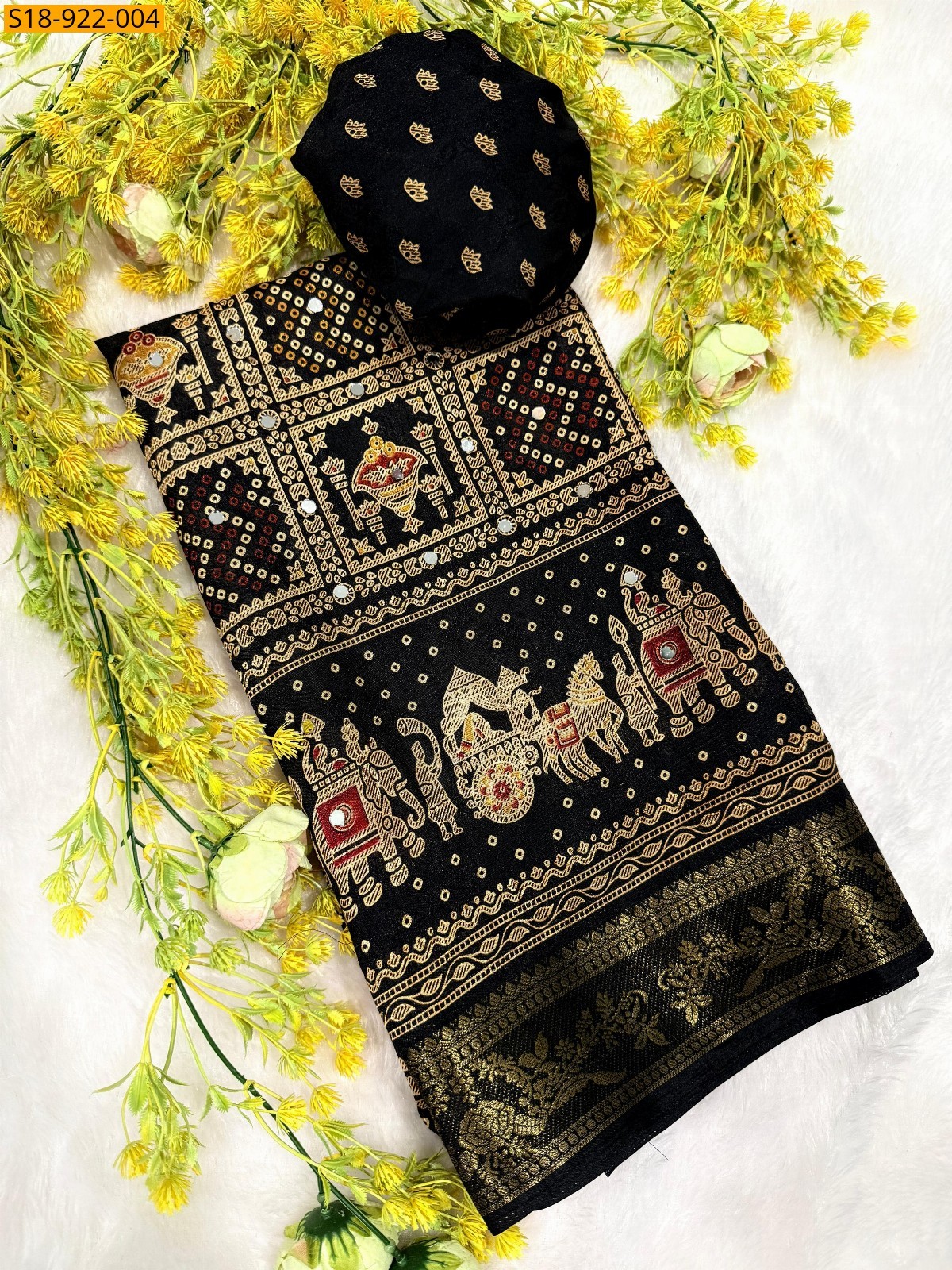 Green Fancy Massmellow Saree