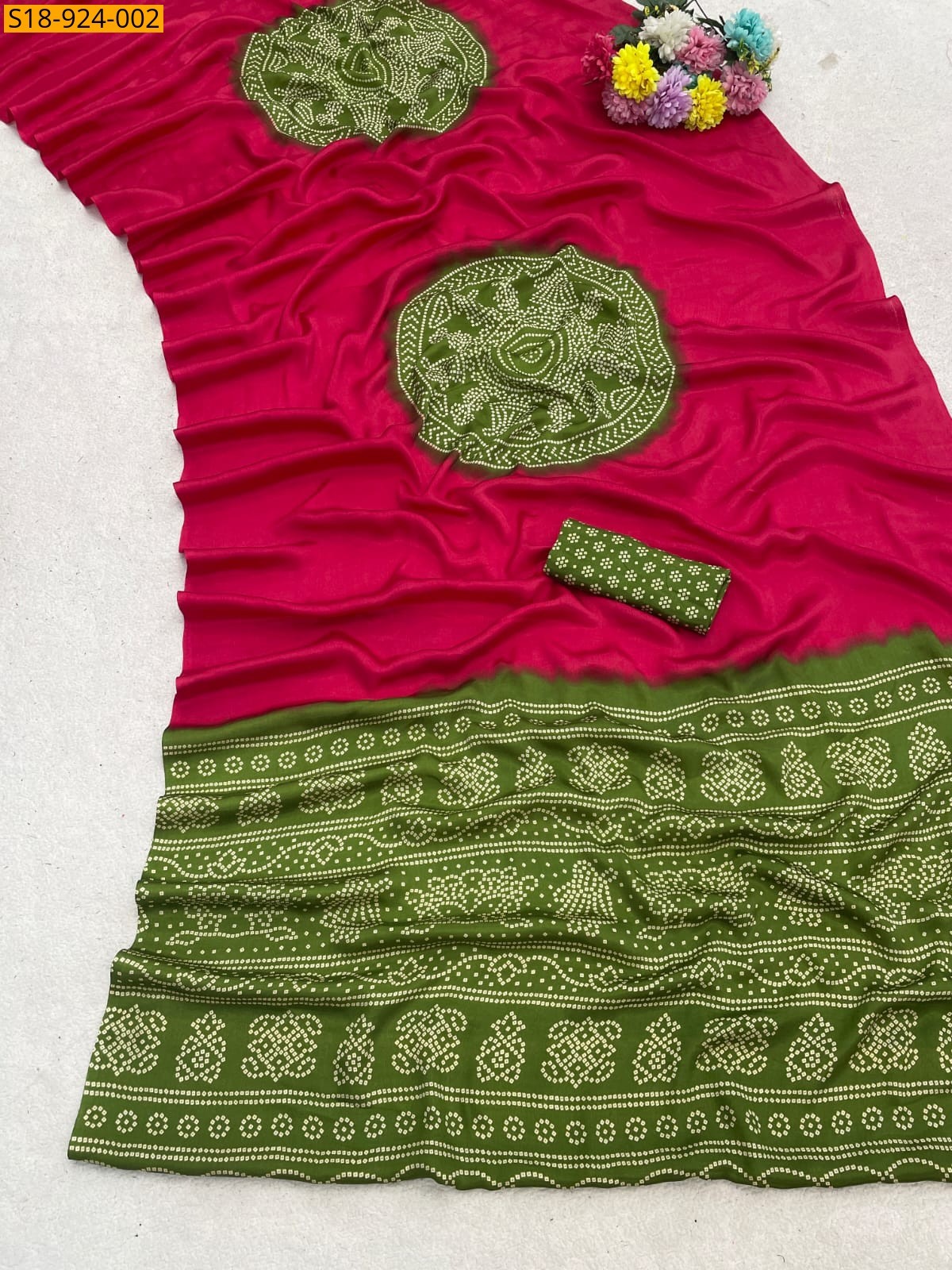 Pink Fancy Gajji Soft Silk Saree