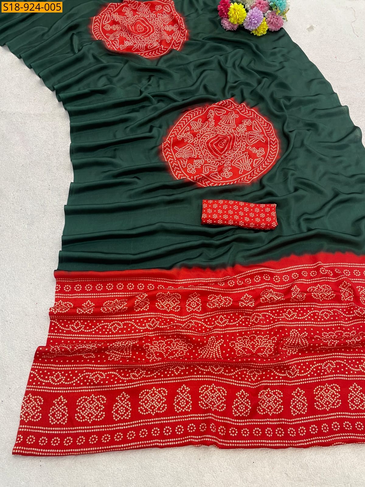 Green Fancy Gajji Soft Silk Saree