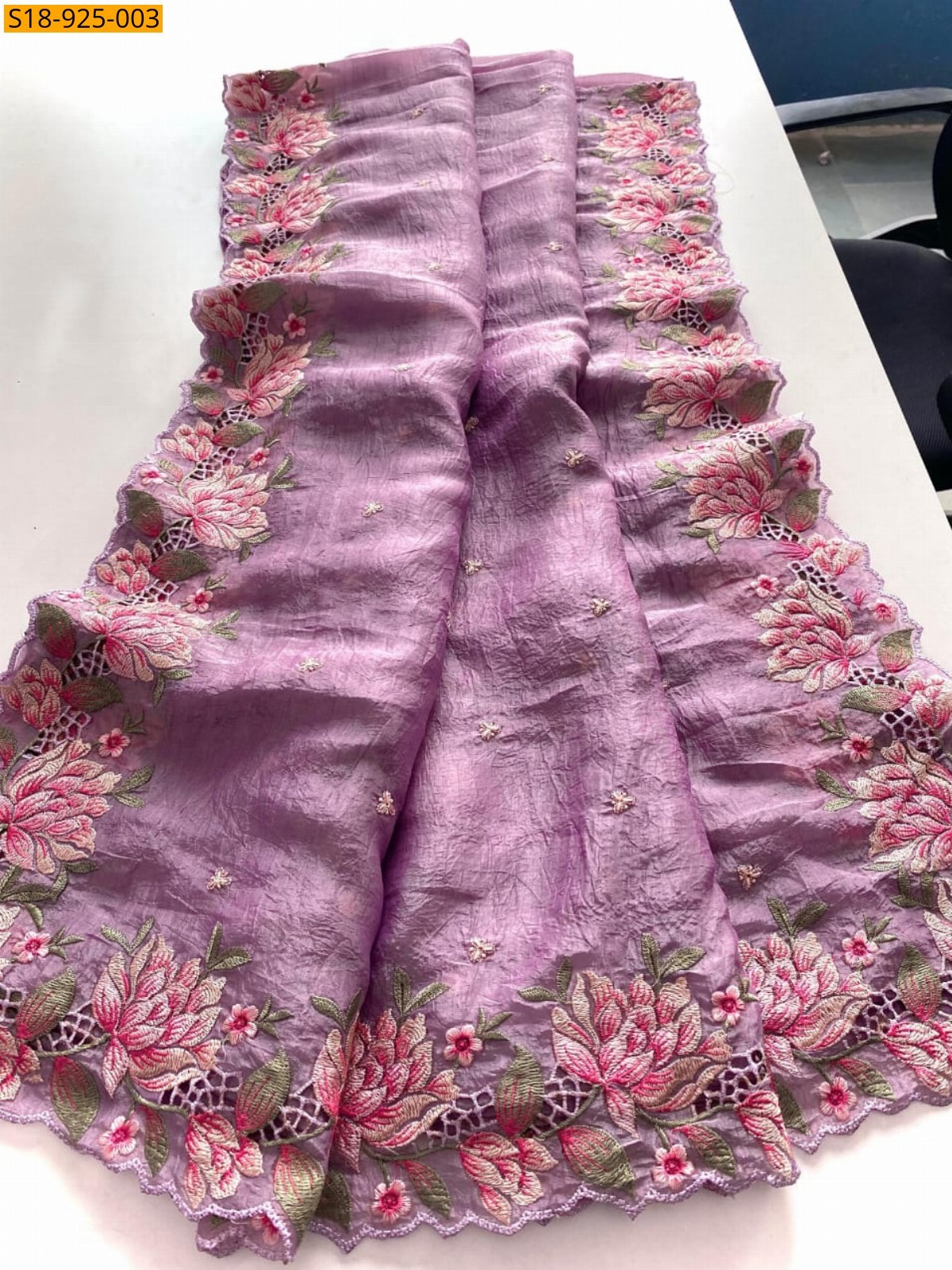 Pink Fancy Crush Silk Saree 