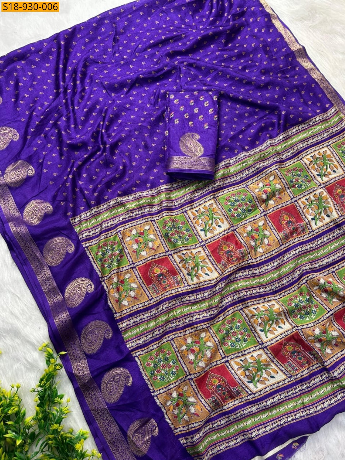 Violet Fancy Massmellow Saree