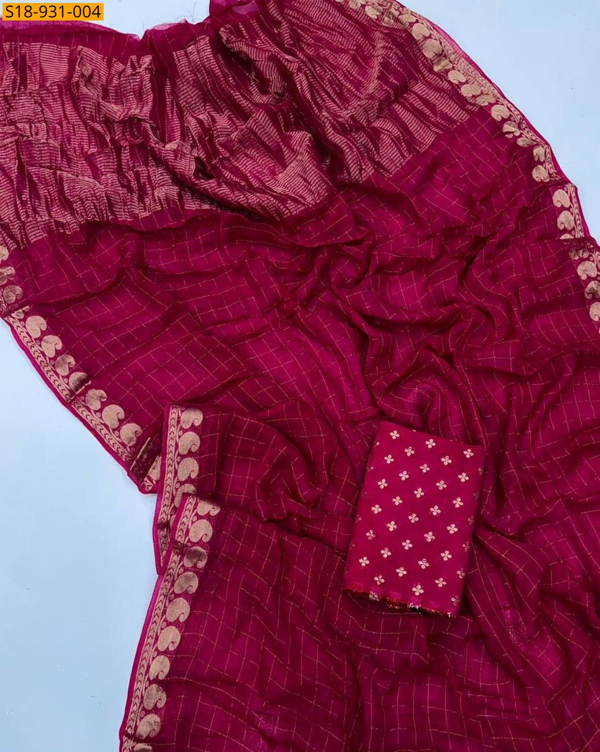 Pink Fancy Viscose Georgette Saree