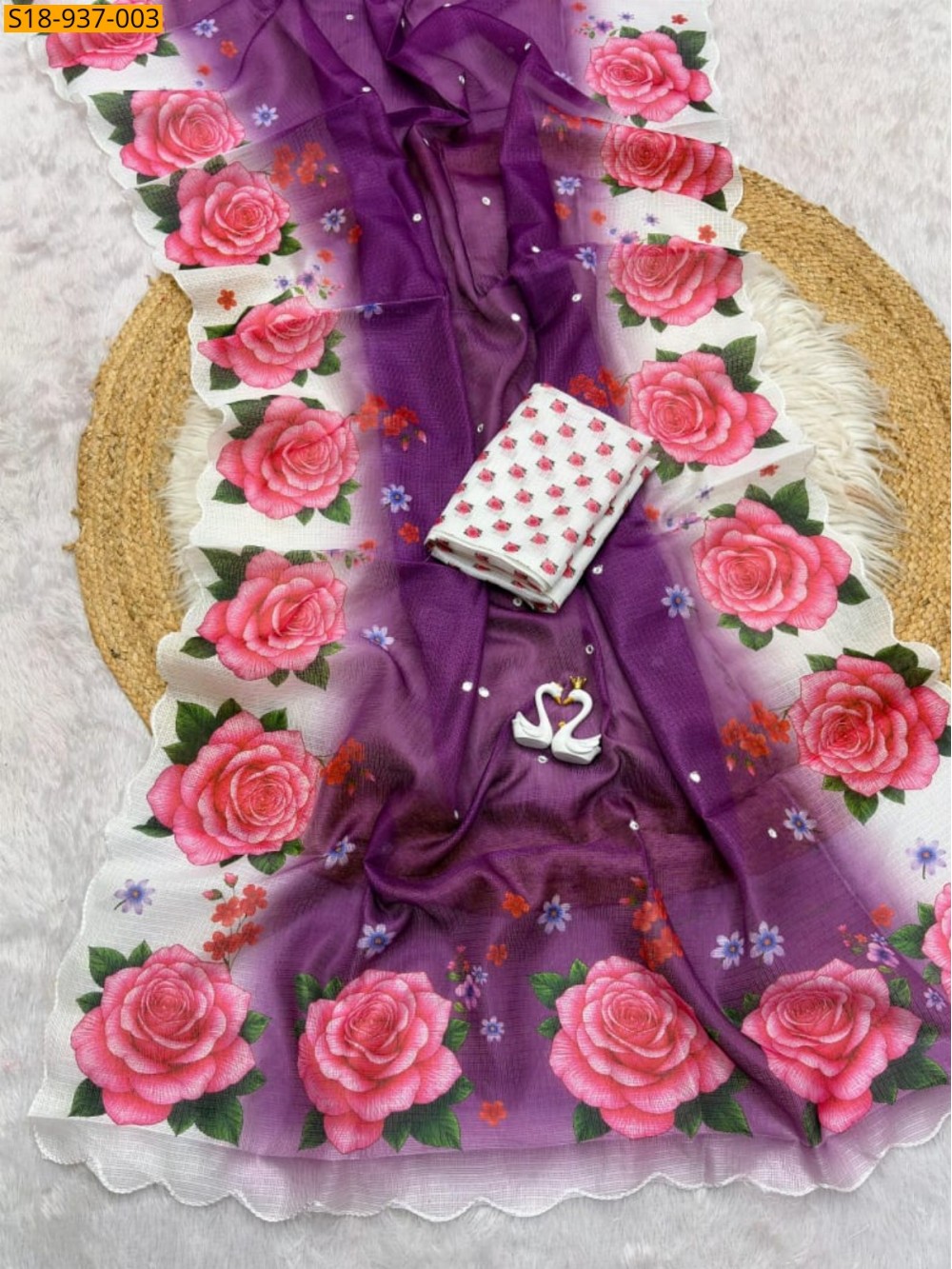 Fancy Soft Kota checks sarees