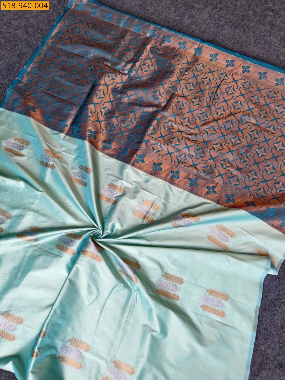 Green Fancy Pattu base Saree