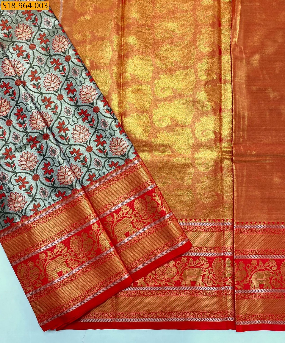 Fancy kanjivaram semi silk Saree