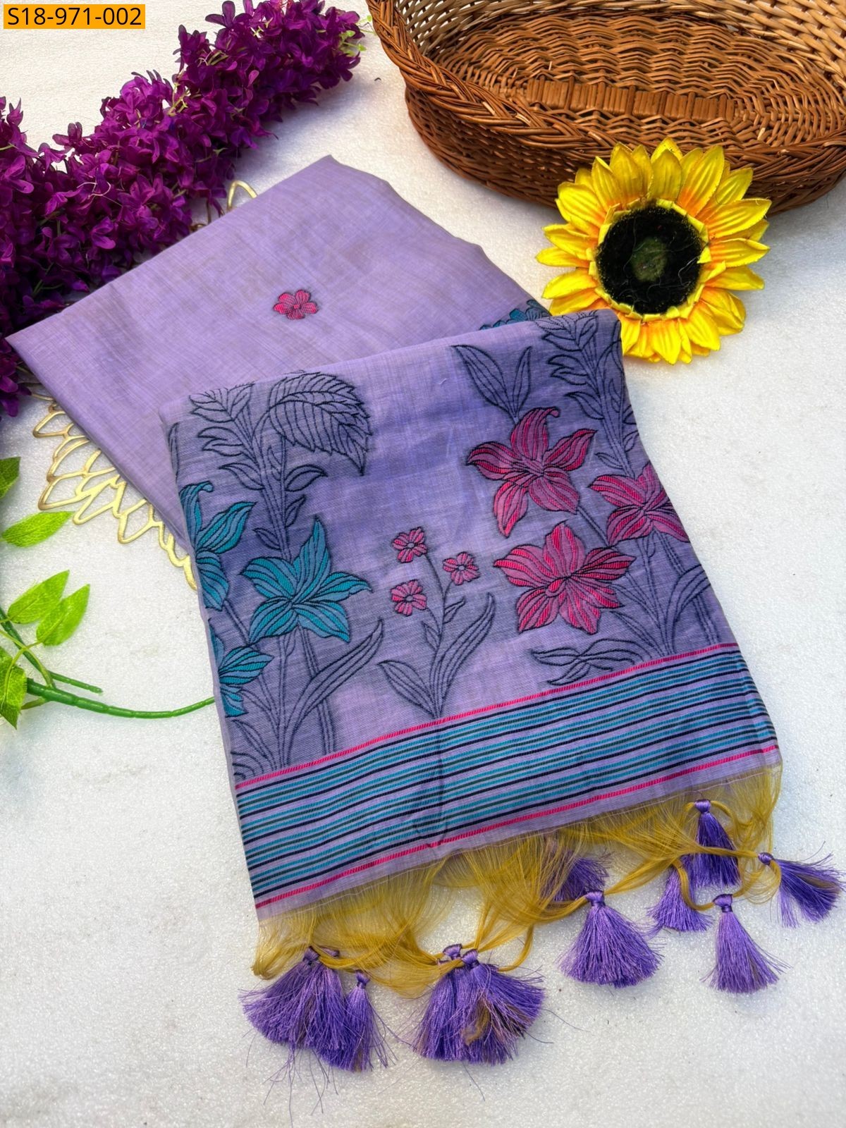 Fancy Soft Muga Cotton Saree