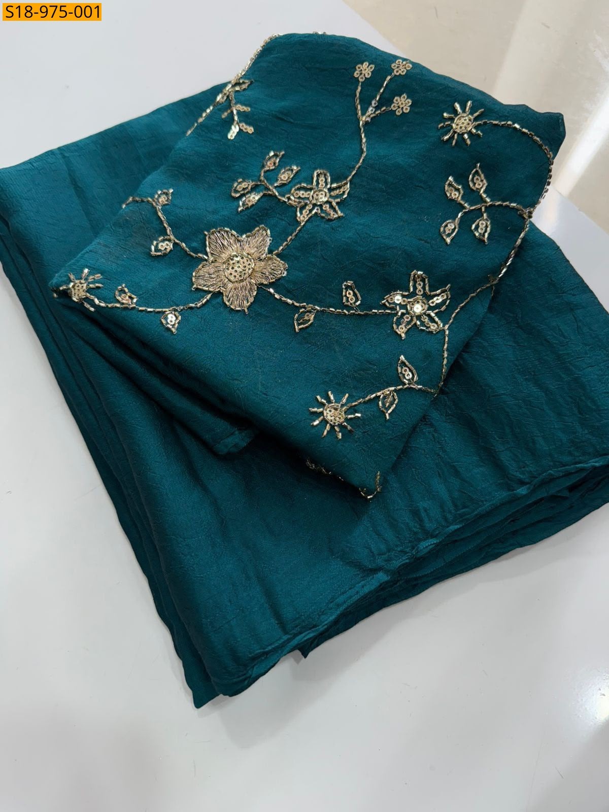 Morpitch Fancy Rangoli Crush Saree