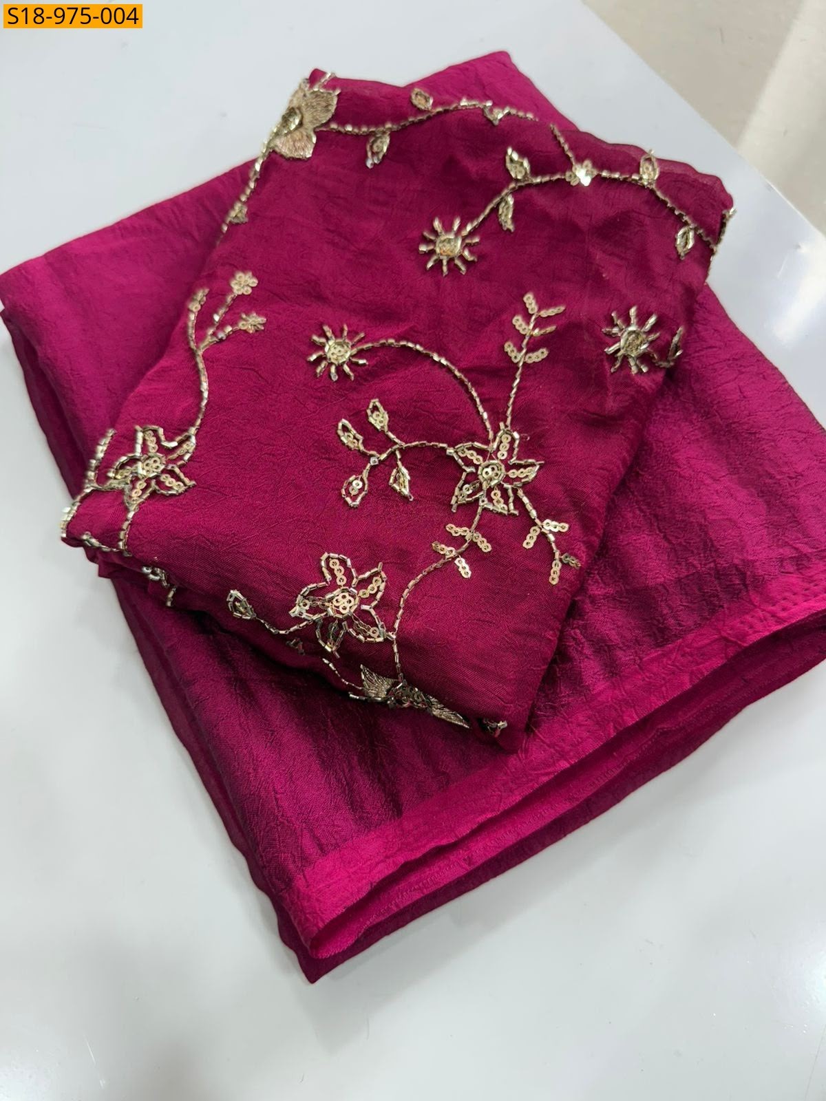 Pink Fancy Rangoli Crush Saree