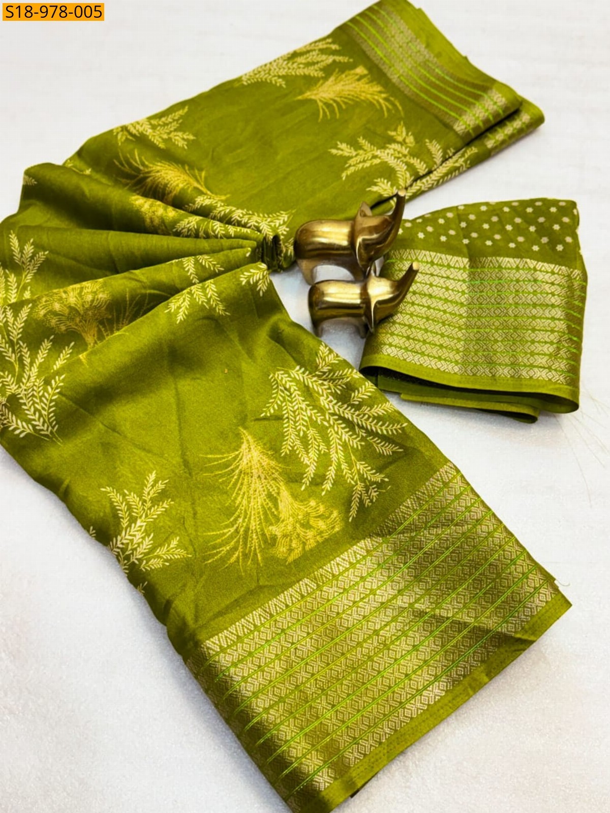 Light Green Fancy Marshmellow Sarees