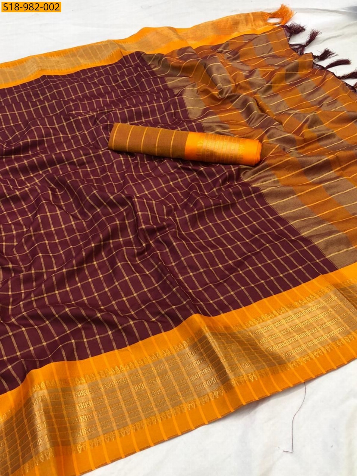 Maroon Fancy Cotton Silk Sarees