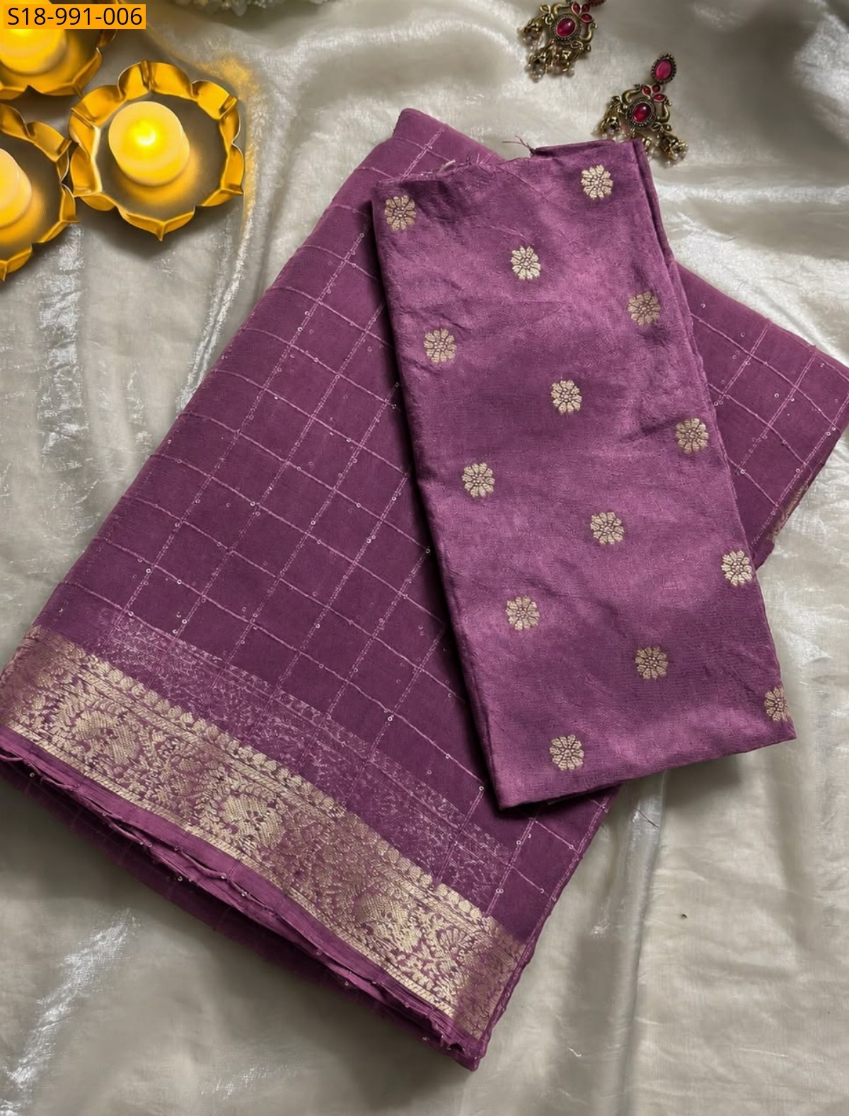 Pink Fancy Viscose Georgette Sequence Saree