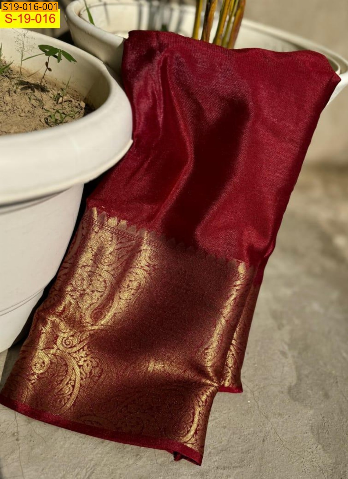 Maroon Banarasi warm soft silk sarees