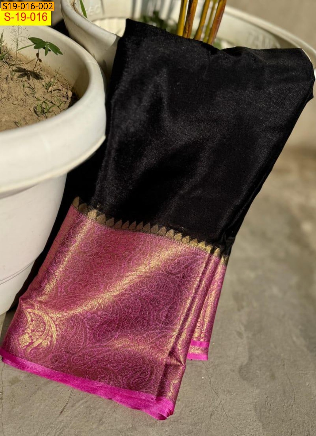 Black Banarasi warm soft silk sarees