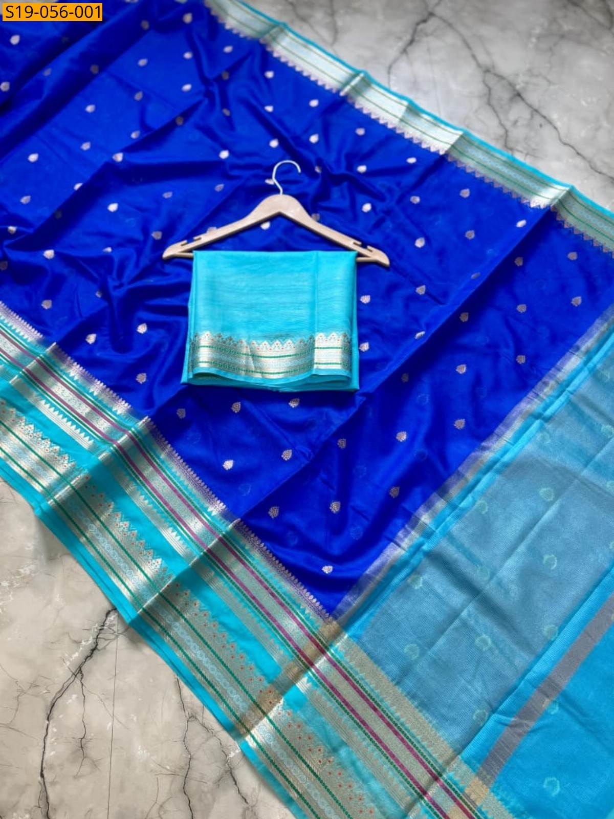 Royal Blue Banarasi silk  saree