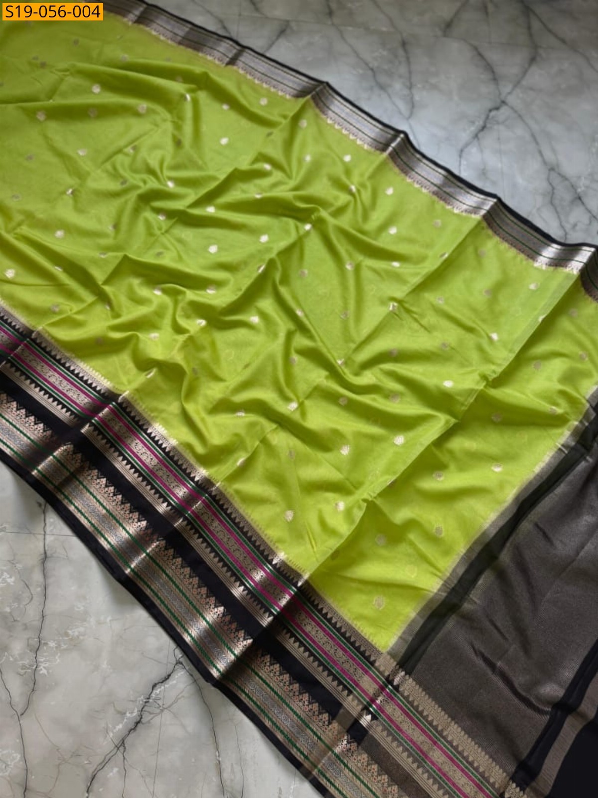 Peacock Green Banarasi silk  saree