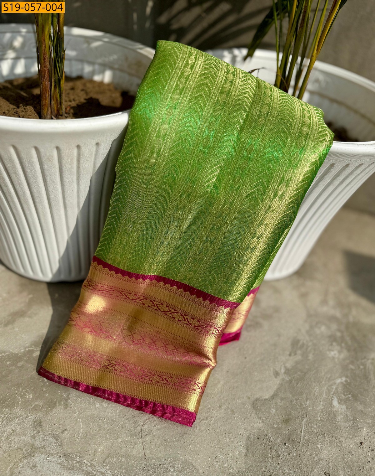 Green Semi kanchi soft silk banarasi sarees