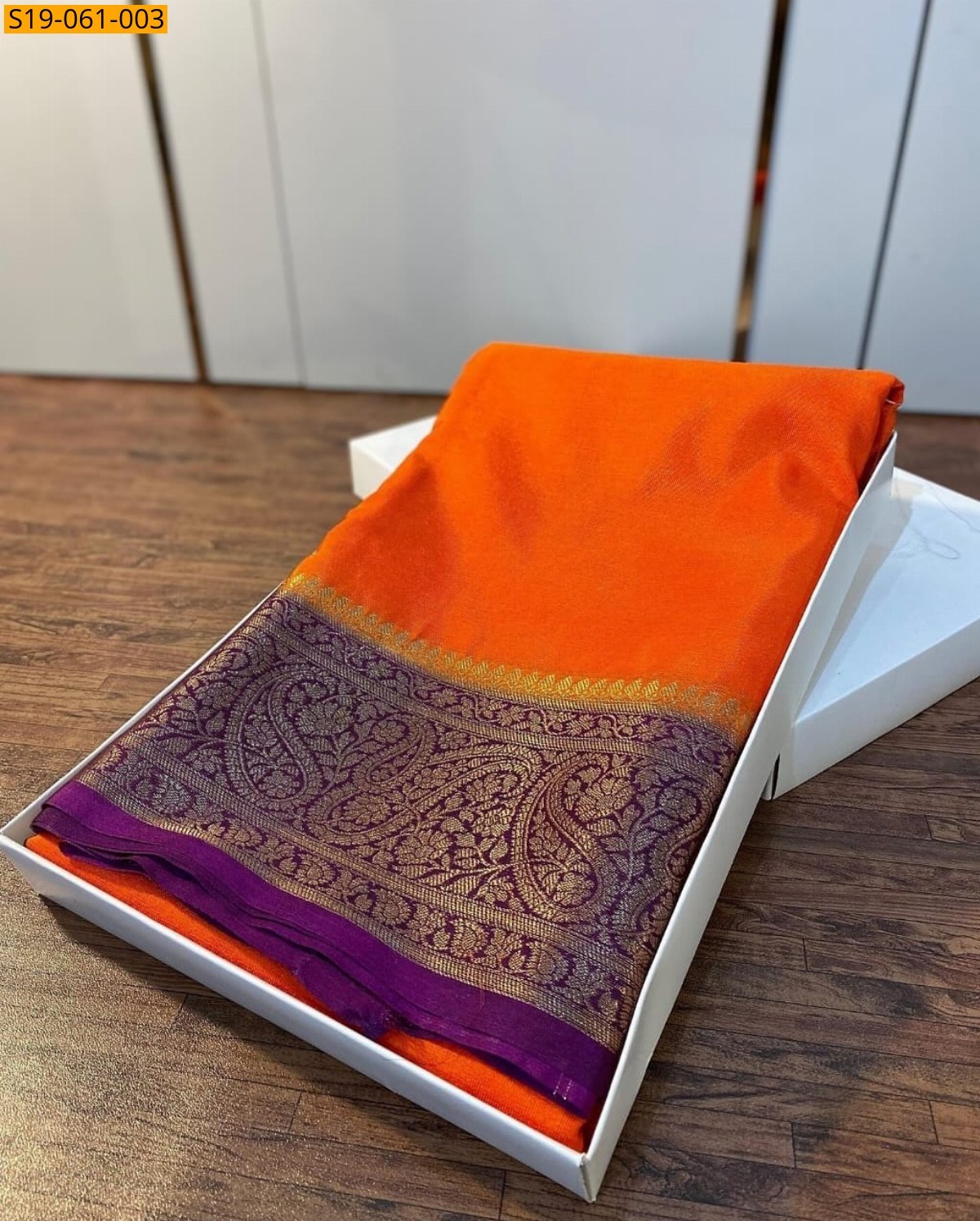 Orange Banarasi Fancy warm silk sarees