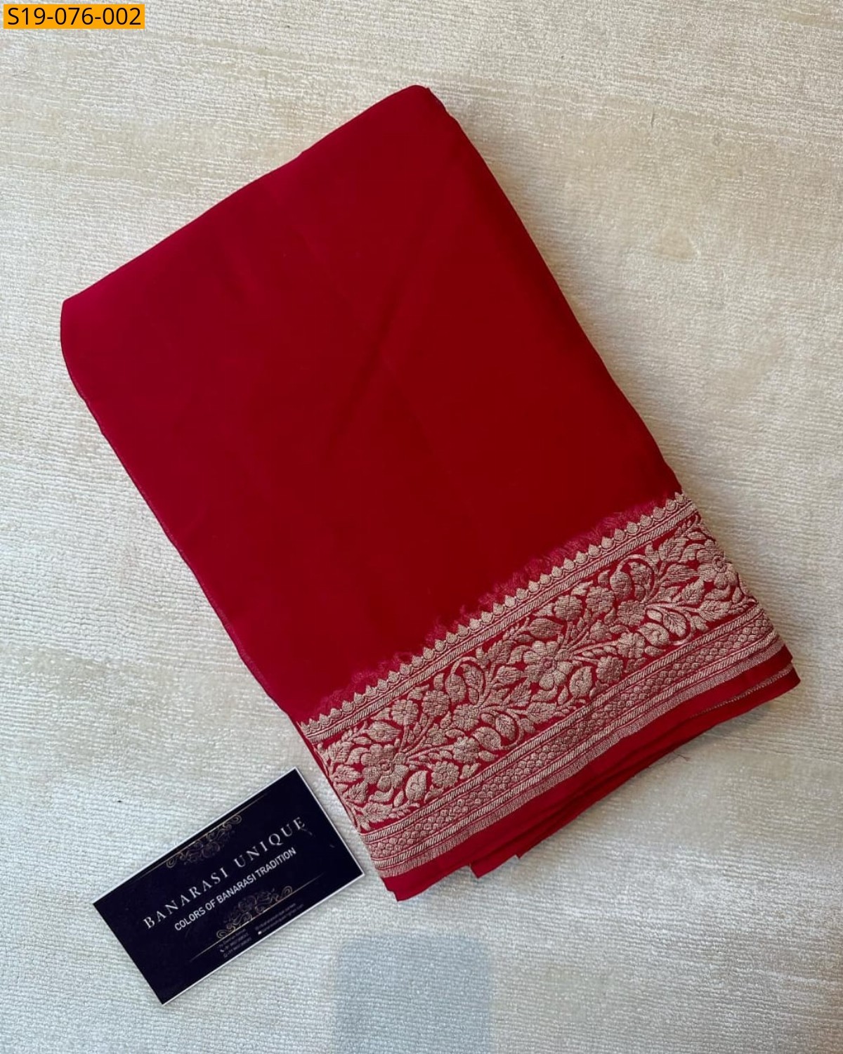 Red Fancy Banarasi warm silk saree
