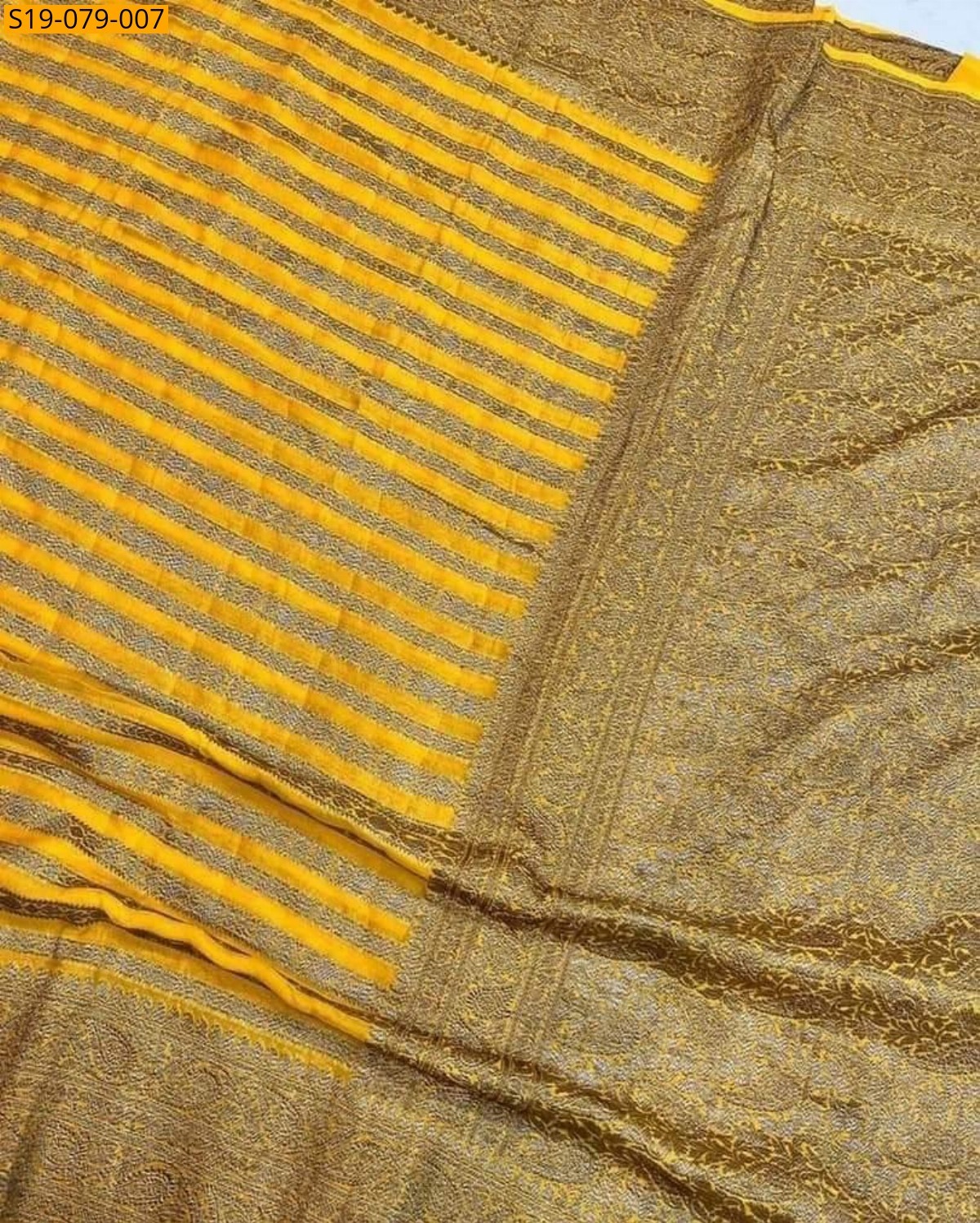 Yellow Fancy silk  saree