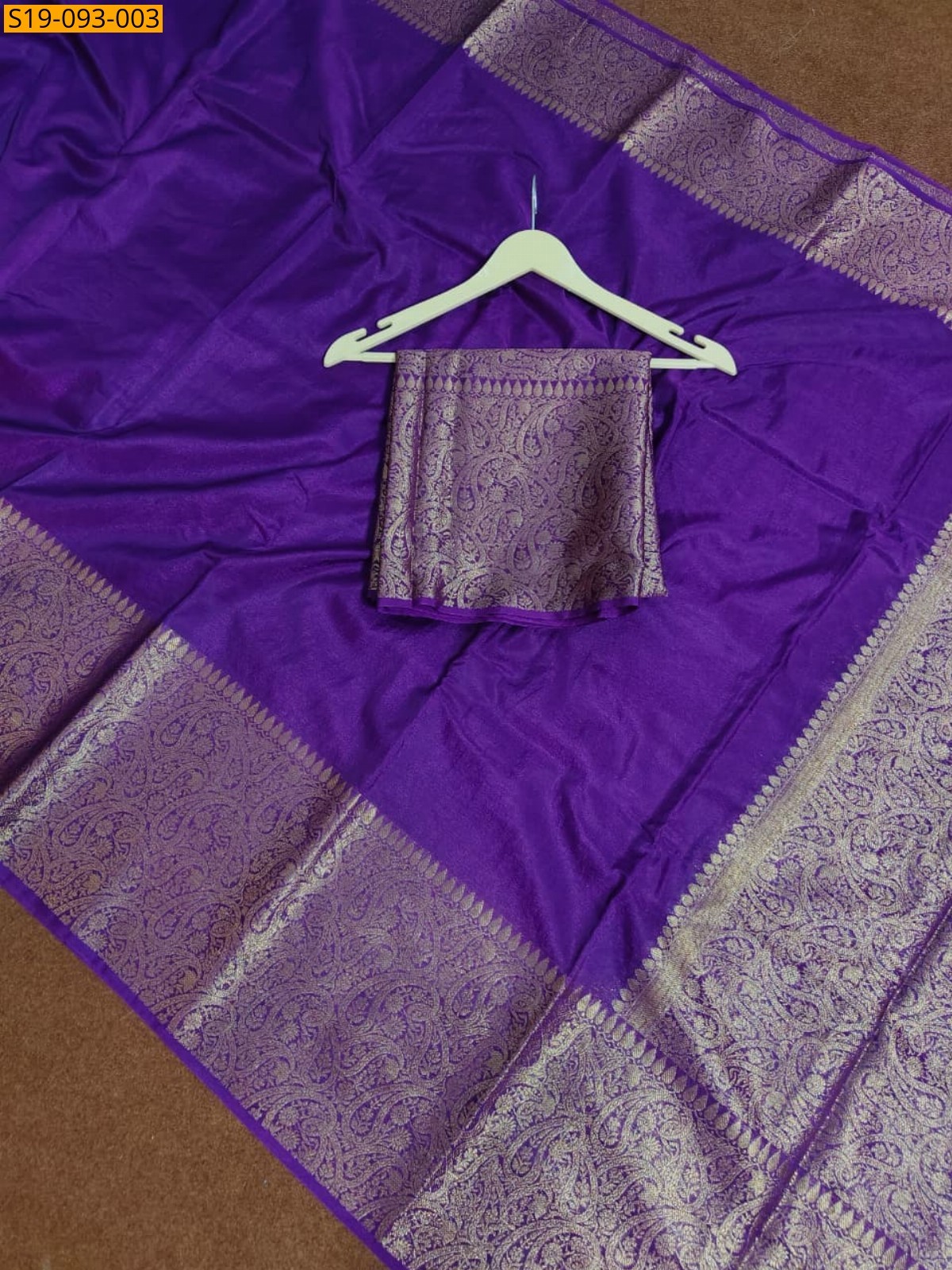 Violet Banarasi  soft silk saree