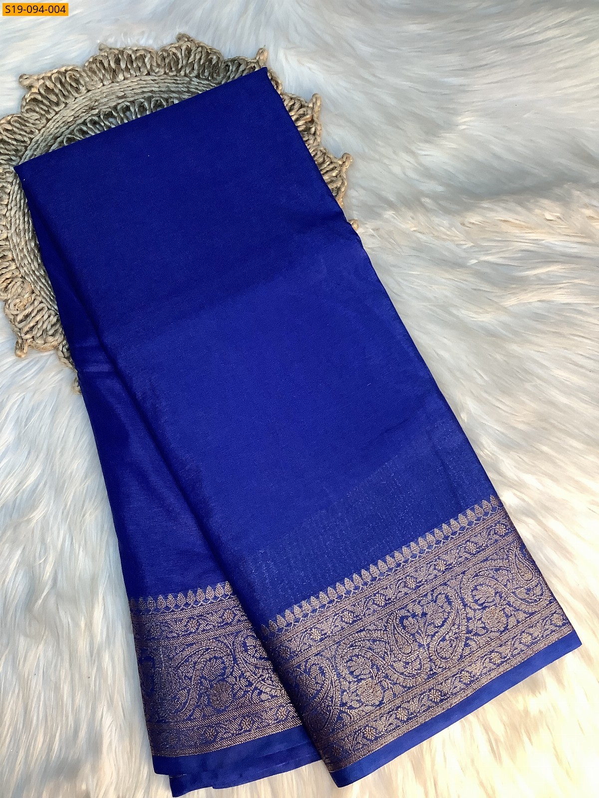 Royal Blue Banarasi fancy soft silk sarees