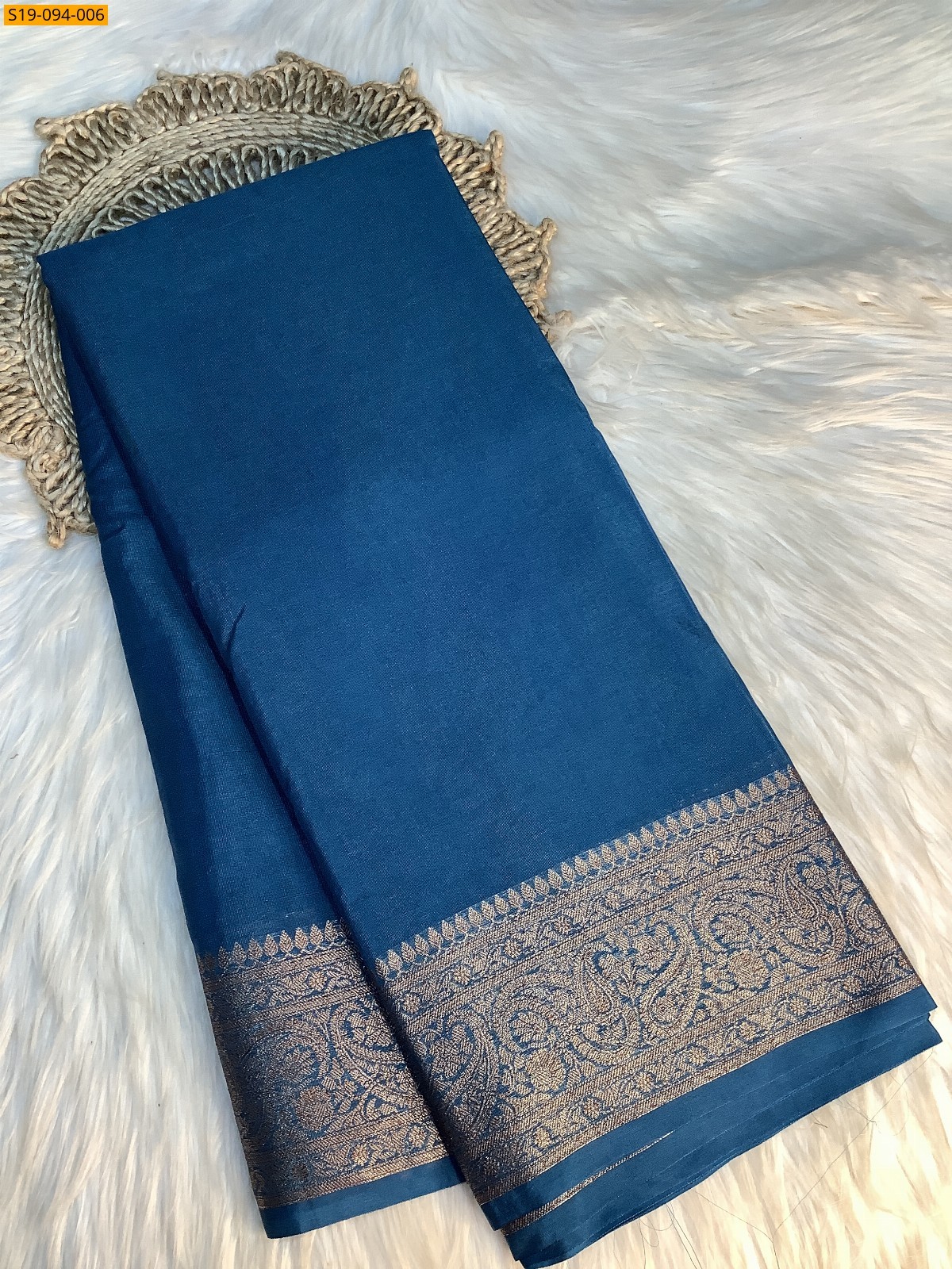 Blue Banarasi fancy soft silk sarees