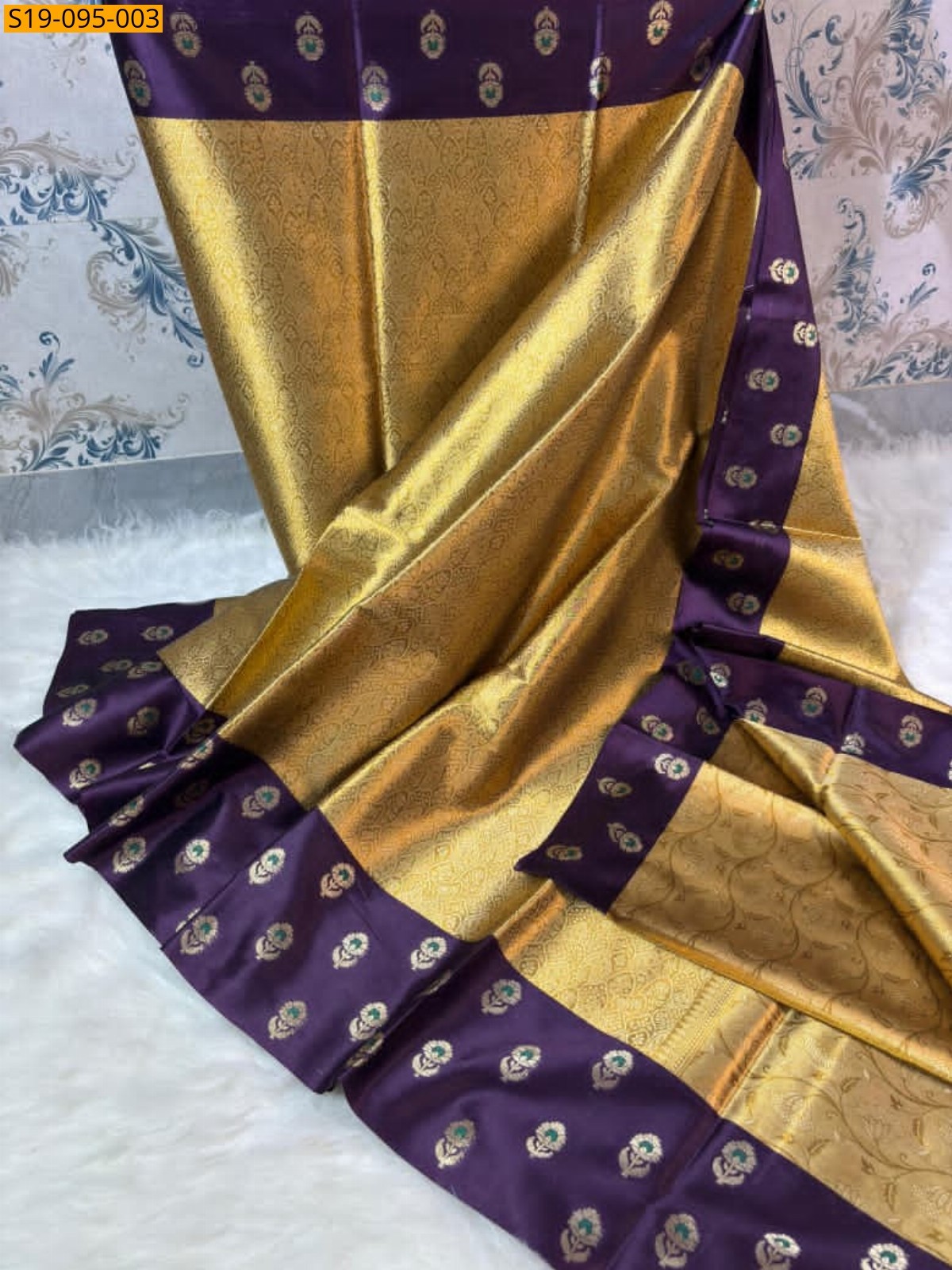Gold Fancy kanchivaram silk saree