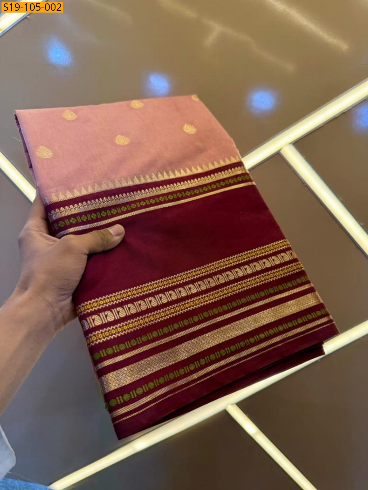 Light PInk Banarasi katan soft silk saree