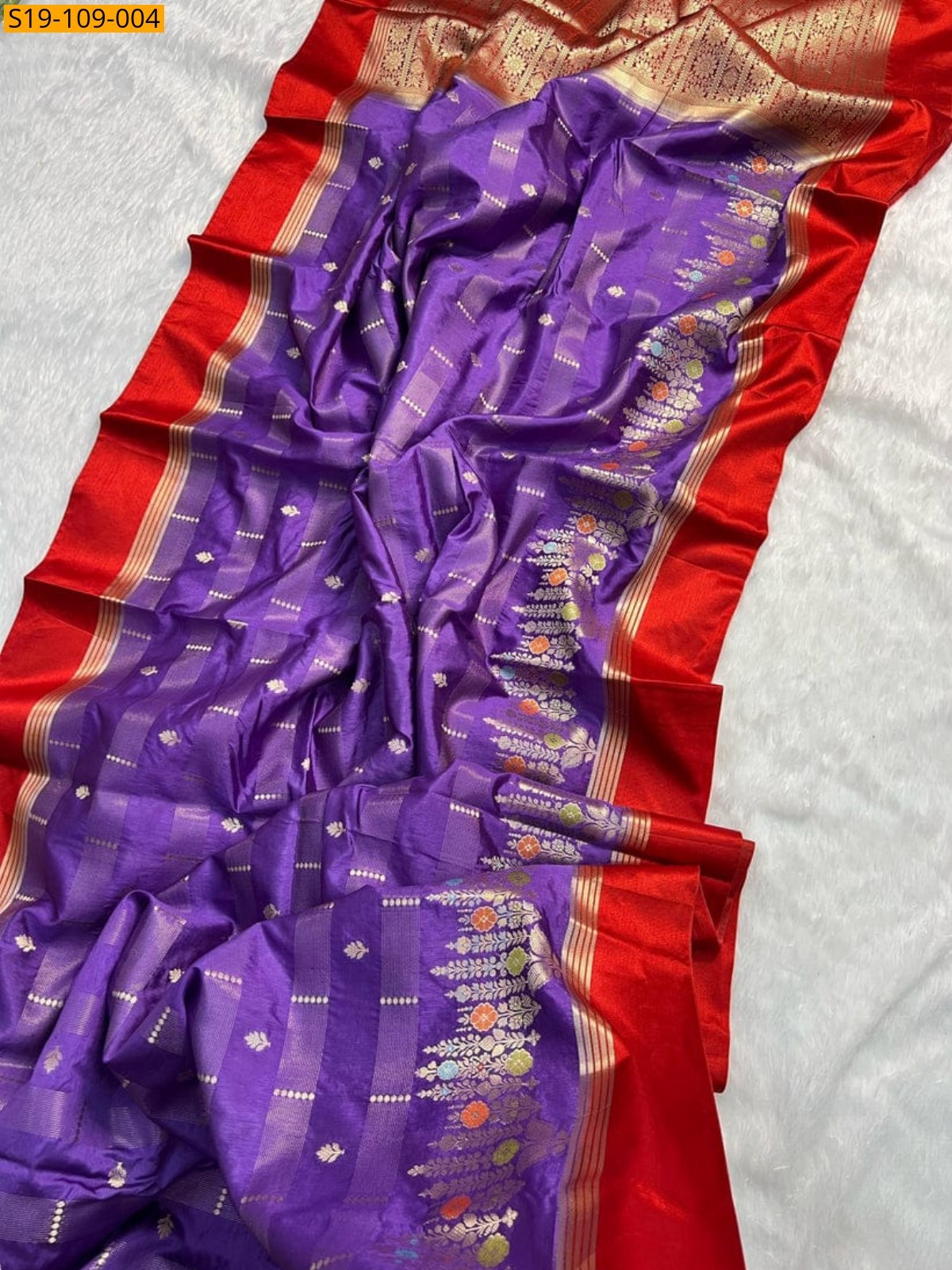 Violet Fancy semi katan soft silk saree