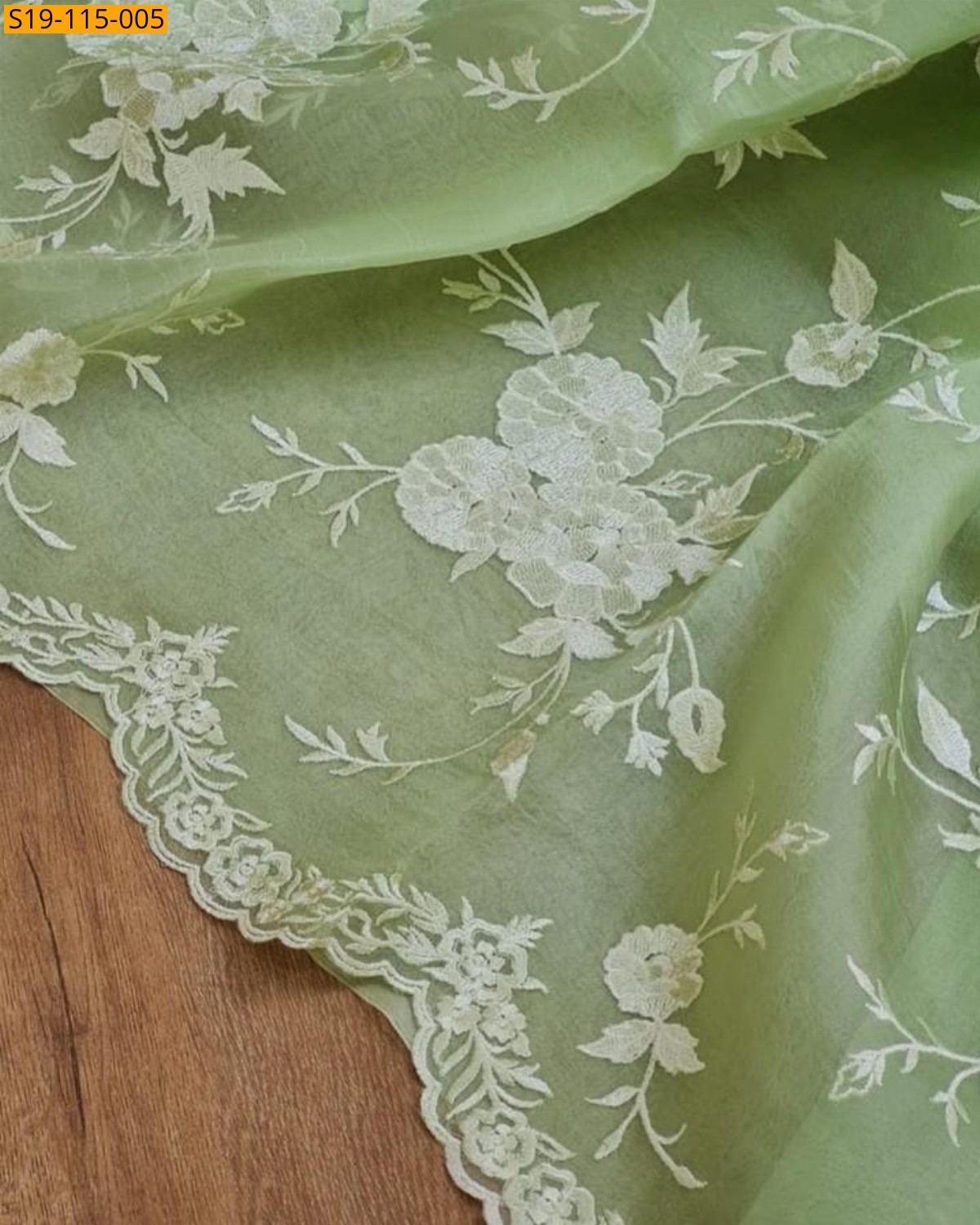 Green Fancy banarasi Organza saree