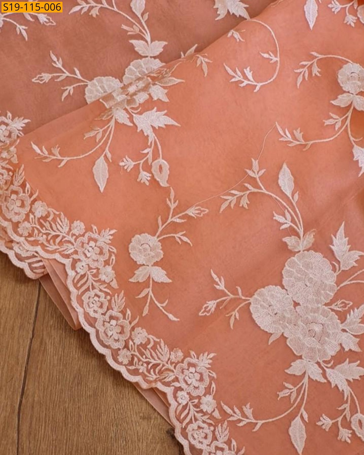 Orange Fancy banarasi Organza saree